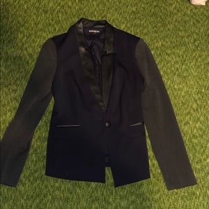 Navy and charcoal blazer
